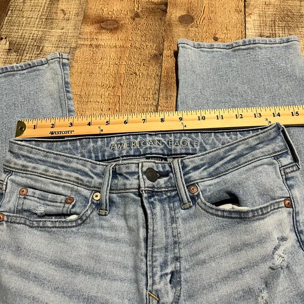 American Eagle Women's Light Wash Denim Original Bootcut Jeans Sz 28x30 Western - Image 5