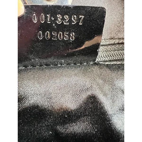 GUCCI Vintage Tom Ford Era Black Canvas Metal Handle Hobo Bag Excellent Cond Y2K - Image 10