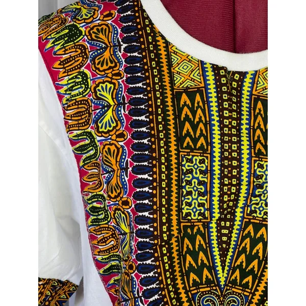 Dashiki tshirt orange yellow green - Image 2