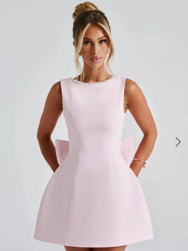 Babyboo NWT Women Medium Blush Pink Mini Dress Soft Girl Romantic Coquette Chic - Image 4