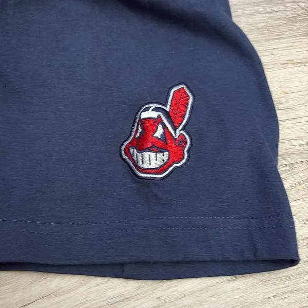 Lee Blue & Red Cleveland Indians Short Sleeve 100% Cotton Women's T-Shirt Size M - Image 6