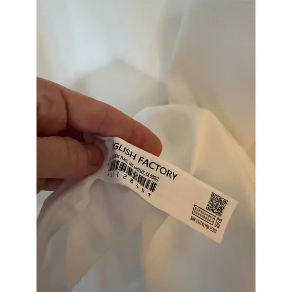 English Factory NWT White Rhinestone Bow Shift Dress Medium Bridal Cocktail $140 - Image 11