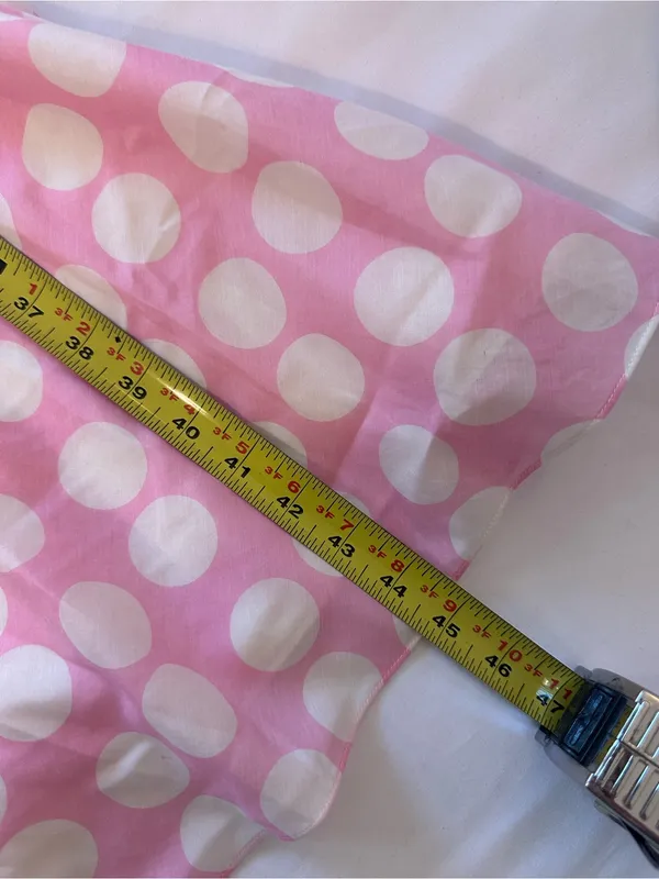 Lilly Pulitzer Pink/White Polka Dot Fit & Flare V-Neck Satin Dress Size 6 - Image 4
