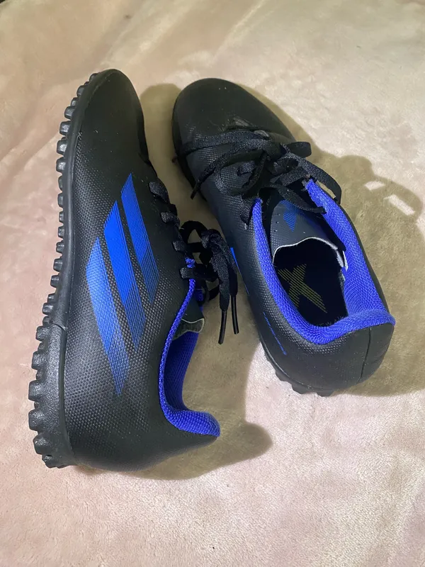 Adidas Boys X Speedflow Black Blue Soccer Indoor Football Cleats 5.5 - Image 5