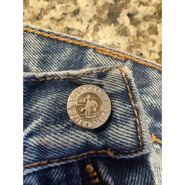 Vintage Lawman Straight Leg Jeans Women's 7 HIgh Rise Blue Western Cowgirl - Image 5