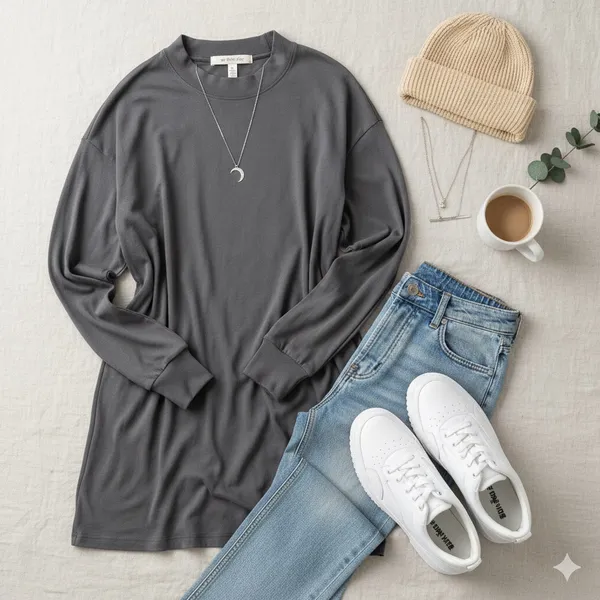 We The Free by Free People Be Free Tunic T-Shirt Small Oversized Boho Top - Image 4