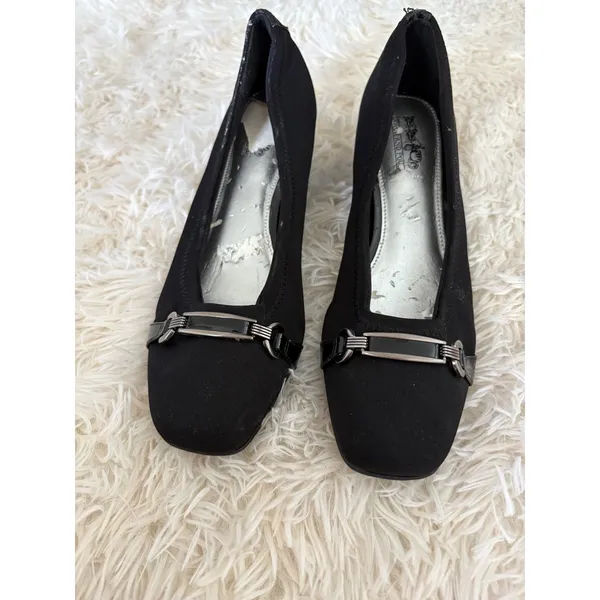 Coach Black‎ Wedge Heels Pumps Shoes size 8 - Image 4