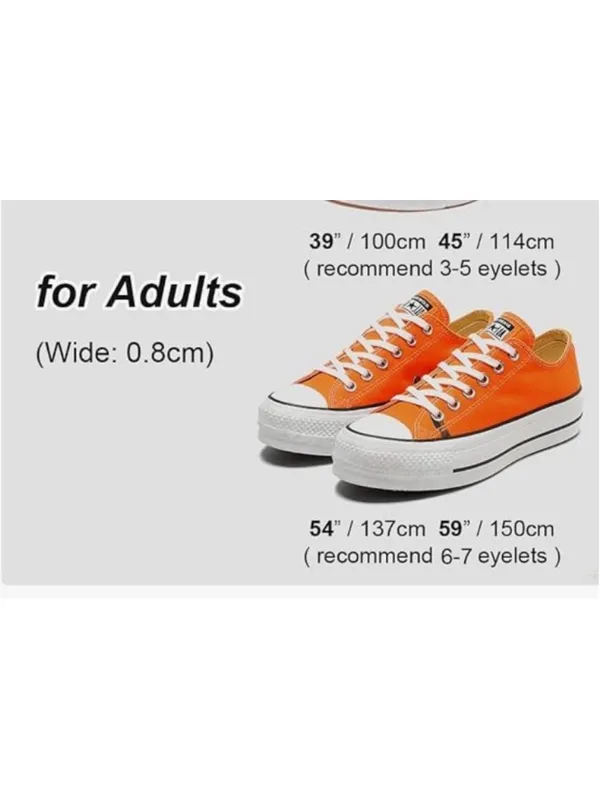 NEW Maple&CA 4 Pairs of Flat Shoelaces Sneakers Athletic Shoes Converse High Top - Image 2