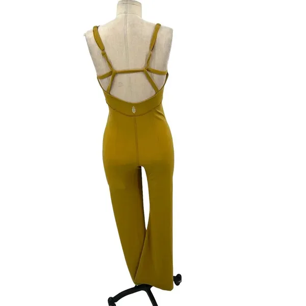 Free‎ People Movement All Star Onesie Jumpsuit Alchemy Yellow Size Medium - Image 7