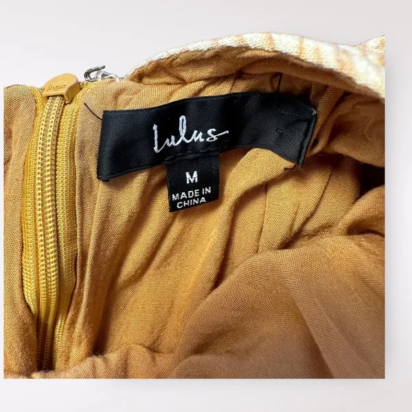 Lulus Downright Darling Yellow Tiered‎ Ruffled Halter Mini Dress Size M - Image 6