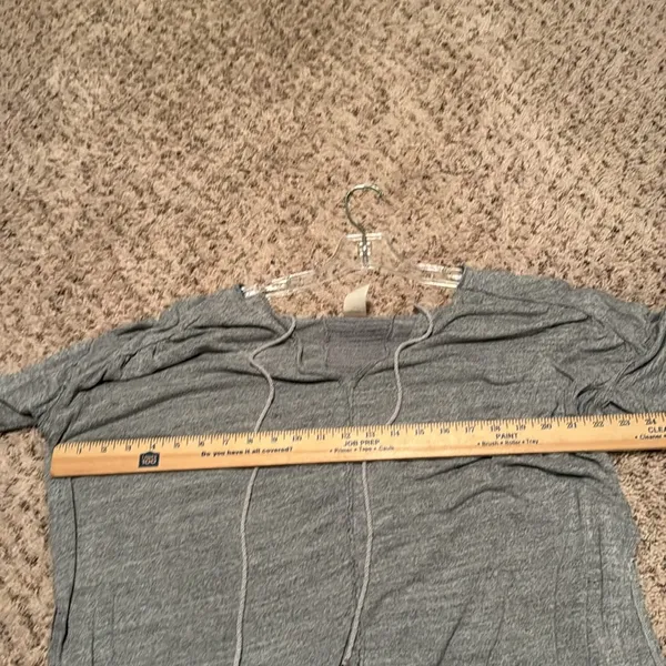 FREE‎ PEOPLE Just a Henley Oversized Tunic Tee Top Gray, small - Image 8