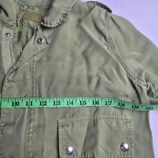 Blank NYC Women Sage Green Lyocell Cropped Utility Military‎ Jacket S - Image 7