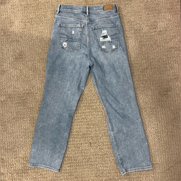 American Eagle High Rise Stretch Ripped Jeans - Image 4