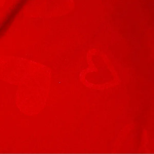Pink k 2 piece set red cozy pjs with cute heart design. - Image 5