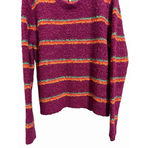 Free People Best Day Ever Striped Sweater‎ Women's Size Large - Image 5