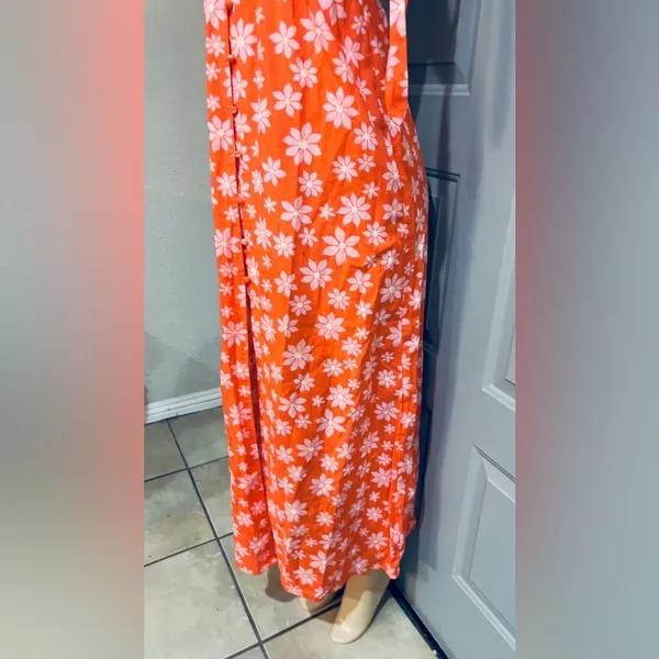 Billabong Hung Up Linen Floral Maxi Dress size Small - Image 8