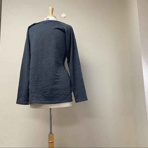 Champion Gray French Terry High Low Crewneck Sweatshirt Women’s XL - Image 2
