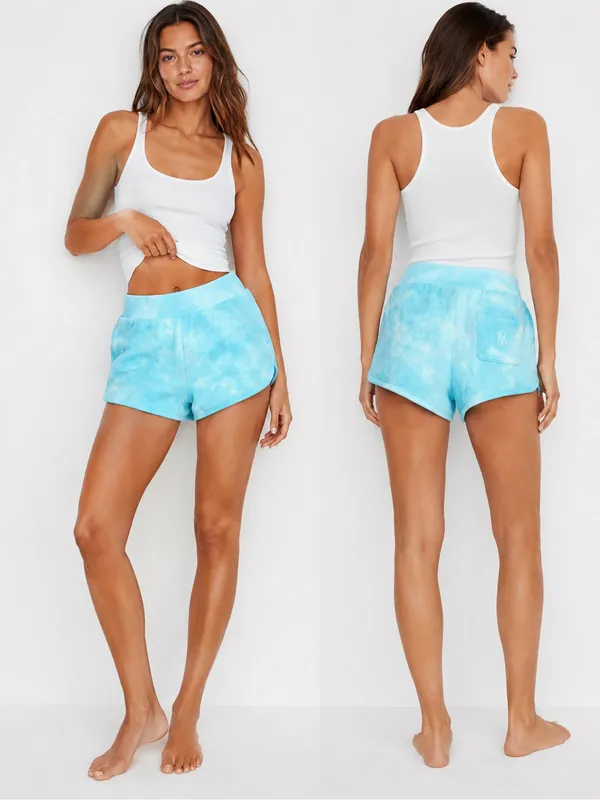 Victoria's Secret Light Aqua Athletic Lounge Pocket Shorts Size L - Image 2