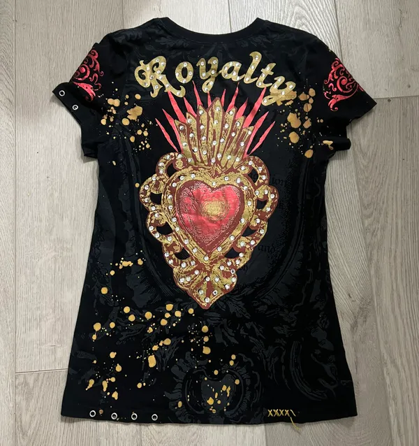 Rebel Spirit y2k mcbling vintage 2000s punk gothic grunge bedazzled edgy trendy top ❤︎︎ - Image 2