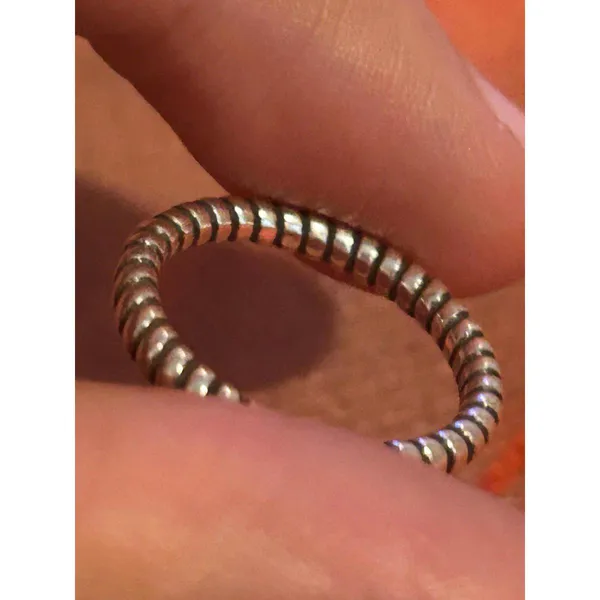 Silver plated c60 ring size 5 - Image 3
