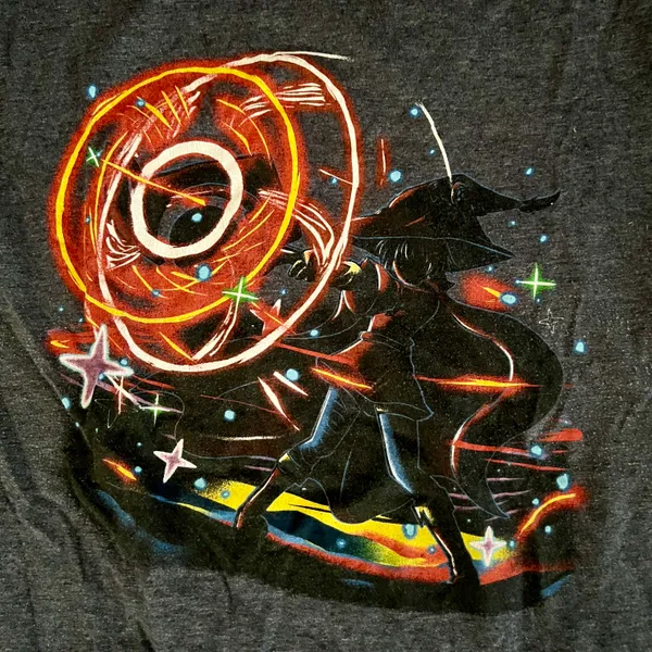 Charcoal Grey Anime Tee Gray Size L - Image 3