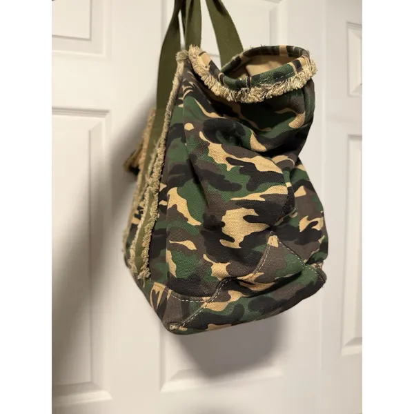 Steve Madden‎ Camo Green Tote Bag Camouflage Gold Studs Gorpcore Urban Punk - Image 4