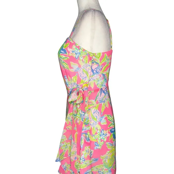 NWOT Lilly Pulitzer 4 Anni Maxi Wrap Long Dress Squeeze The Day Pink Fit & Flare - Image 9