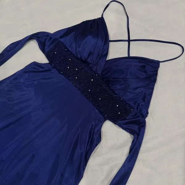 B. Darlin Royal Blue Formal Gown Size 1/2 Junior Prom Dress Side Cutout Ruched - Image 8