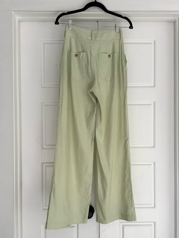 Antonio Melani High Rise Wide Leg Linen Blend Trousers NWT - size 0 - Image 3