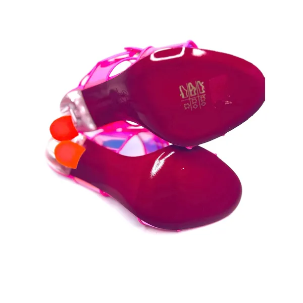Louboutin Duniss PVC Heels Pink Transparent Sandals 100mm Size EU 36.5 - Image 6