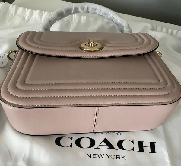 Coach Marlie Top Handle Satchel In Colorblock With Border Quilting - Image 6