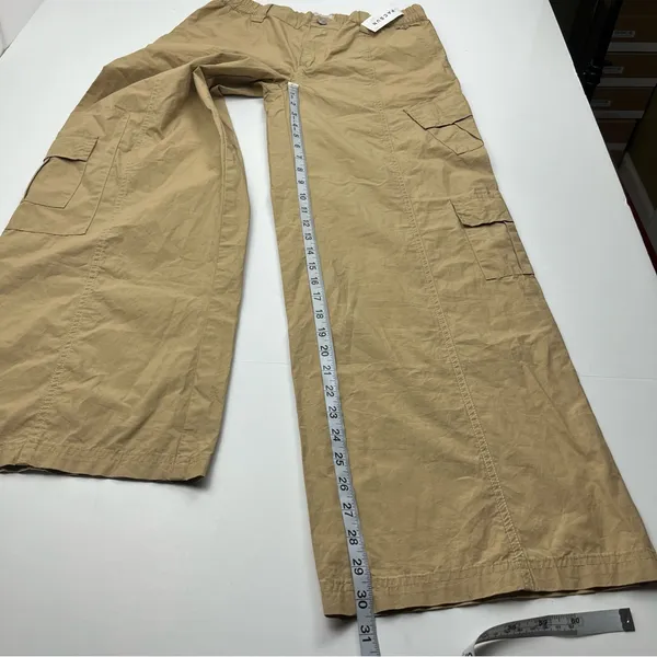 Pacsun‎ Low Rise Puddle Khaki Tan Womens Size Medium Pant Cargo Relaxed NEW - Image 10
