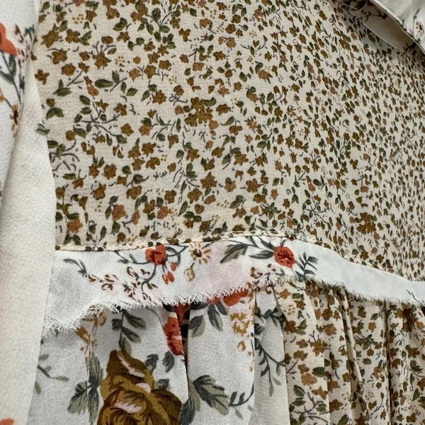 She + Sky Patchwork Button-Up Floral Blouse - Image 7