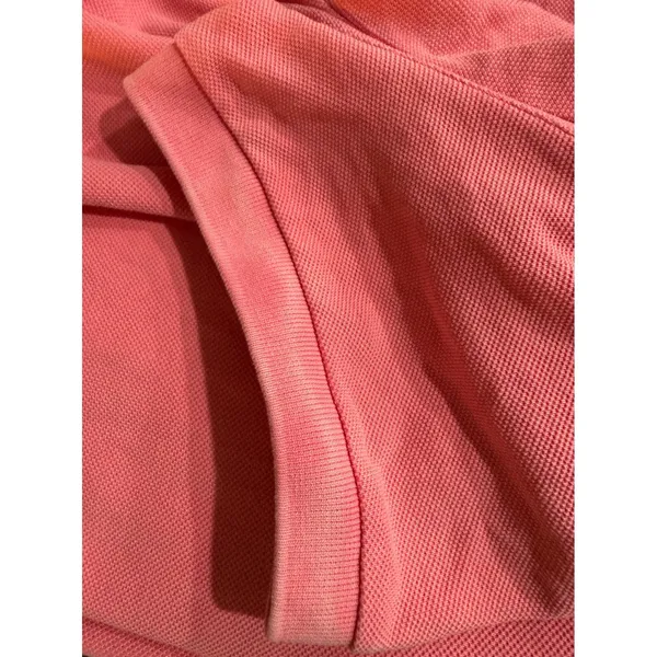 Tuckernuck Womens Coral Pink Pique Knit Ruffle‎ Drop Waist Polo Dress Large - Image 7