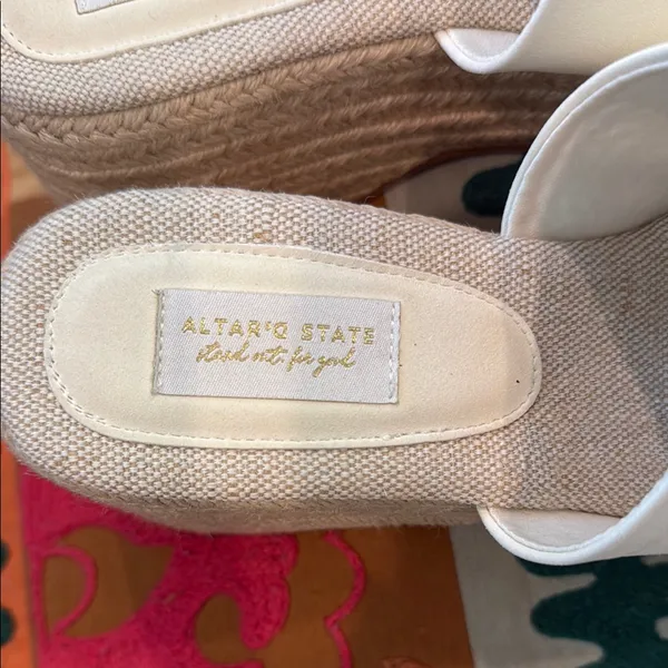Altar'd State Cream Espadrille Platform Shoes size 9 - Image 2