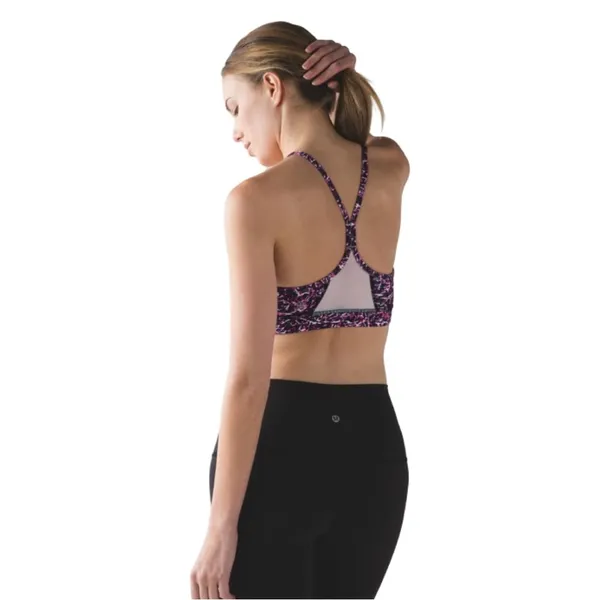 Lululemon Flow Y Bra IV Mini Ripple Boom Juice Multi / White - Image 2