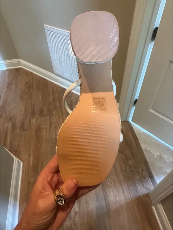 Raffia Beige Heels Tan Size 8 - Image 3