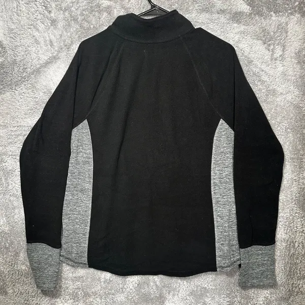 SO Women's XL Black Gray Pullover 1/4 Zip‎ Long Sleeve Fleece Top - Image 6