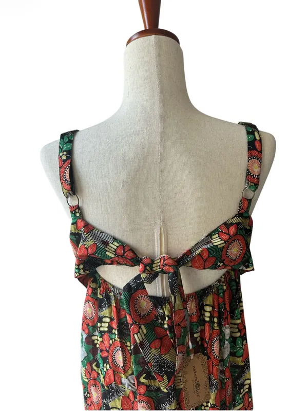 Natural Life Mia Tie-Back Maxi Dress - Orange Floral Blooms - Image 7