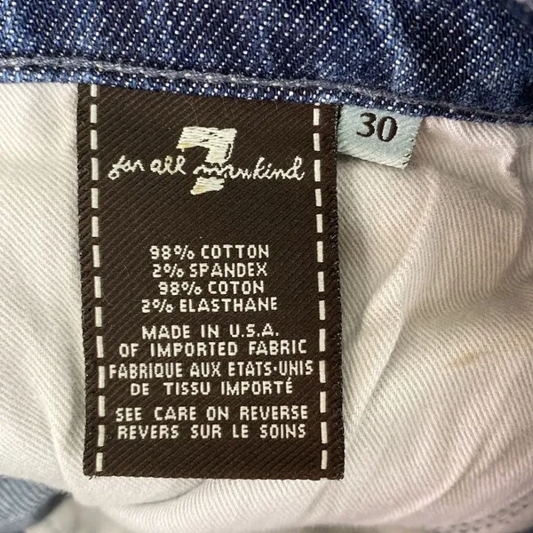 7 For All Mankind 7FAMK Blue Bootcut Jeans 30 - Image 3
