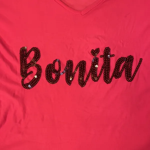 Charlotte Russe Grumpy and Gorgeous Bonita Pink Sparkly Pajama Top - Image 2