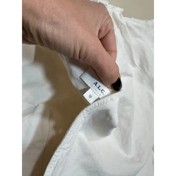 A.L.C. Sylvie Linen-Blend Halterneck Top Size 10 - Image 4