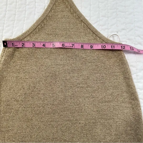 Beige Botany Knit Cut Out Maxi Dress Sand Taupe Size Small - Image 6