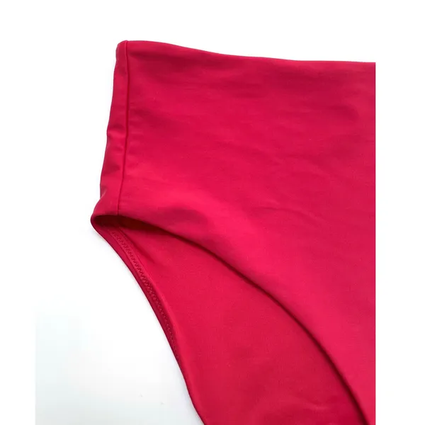 Quince Italian High-Rise Bikini Bottom Swim Cherry Red Size Large NEW - Image 2