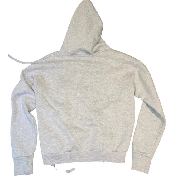 Junk Food Minnesota Vikings Lace Up Hoodie Heather Gray Purple Womens Small - Image 2