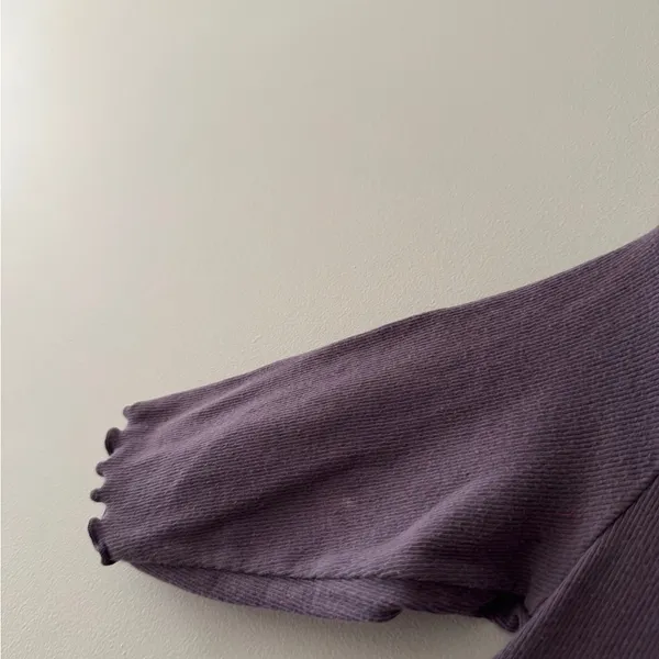 Free People Intimately Purple Mauve Francis Tee Lettuce Hem‎ Scoop Neck Top - Image 6