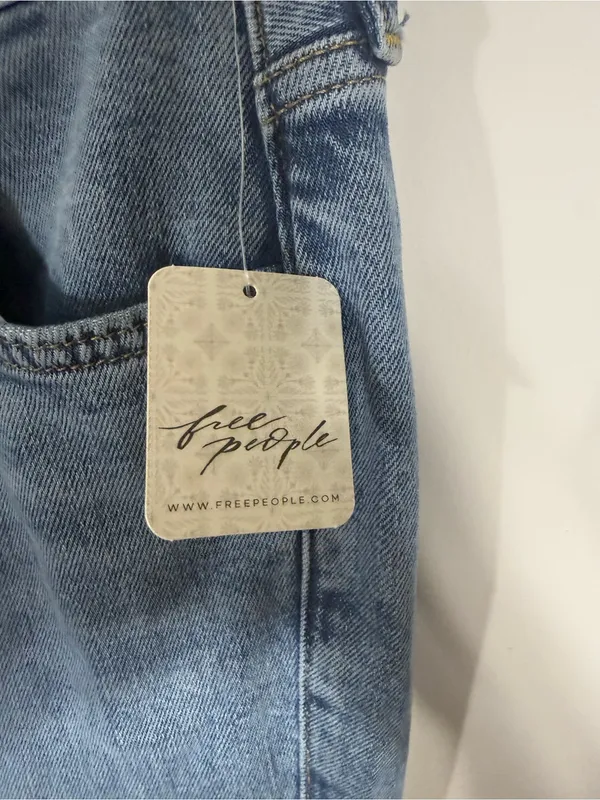 NWT Free People We The Free Emre Low Rise Poppy Blue Flare Jeans 25 - Image 10