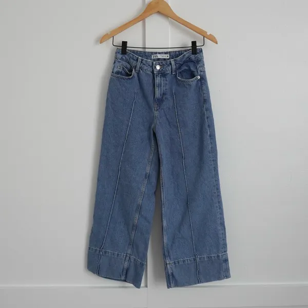 Zara Wide Leg Crop Jeans - Image 3