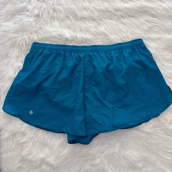 Lululemon Dolphin Hem Mid Rise Running Shorts 3" Hawaiian Blue Size XL - Image 6