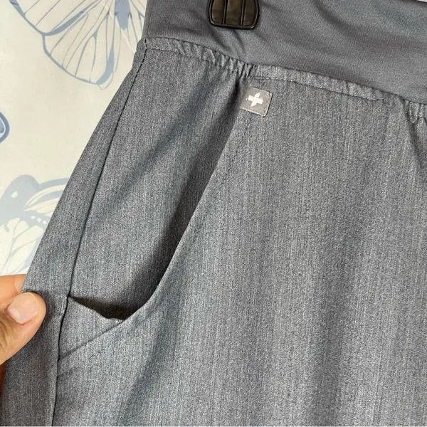 Figs Zamora Jogger Pants with Teal Accents SZ S - Image 9